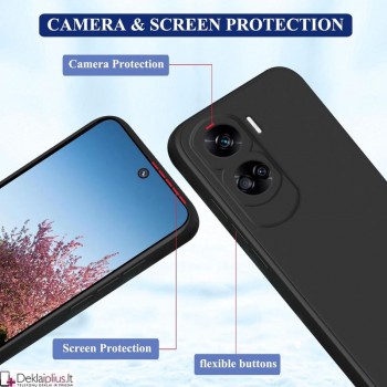 Silikoninis ploniausias dėklas - su kameros apsauga juodas (Huawei Honor 90 Lite) Silikoninis ploniausias dėklas - su kameros apsauga juodas (Huawei Honor 90 Lite)